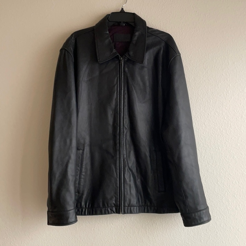Leather alfani jacket